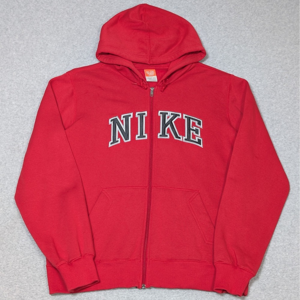 Nike Athletic Dept Full Zip Hoodie Mens Large Embroidered Logo Fleece